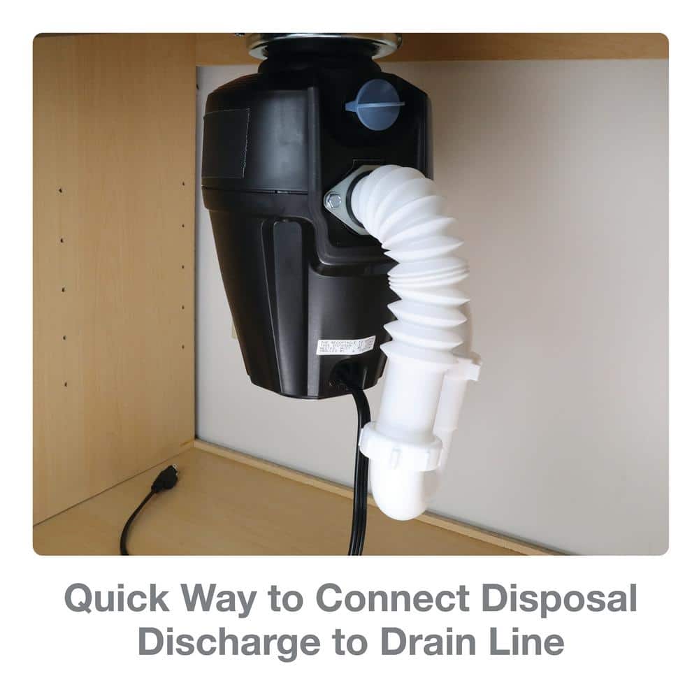 Universal White Flexible Garbage Disposal Discharge Tube