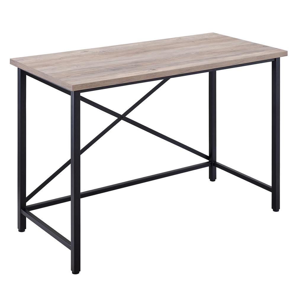 Martina 47" Black and Gray Oak Wood Desk