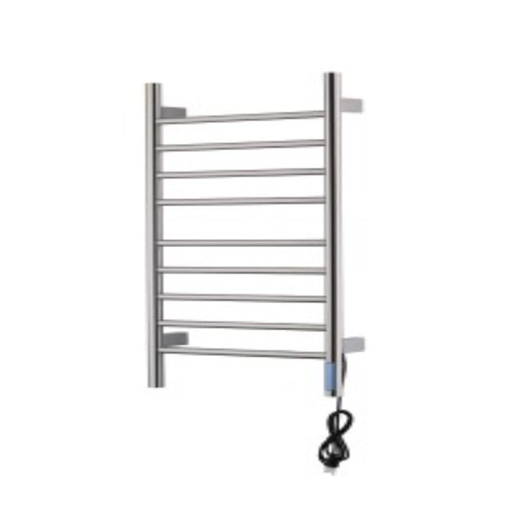 Electric Towel Warmer 9-Bar Wall Mount Heated Hardwired Brushed Nickel 304 Stainless Steel price history on PriceWatchPro
