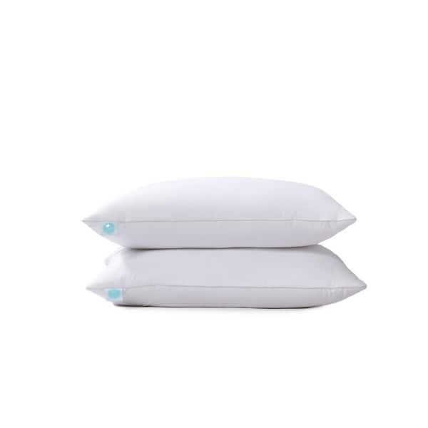Martha Stewart Cotton Decorative Medium Firm Feather Pillow Insert - Set of 2, White