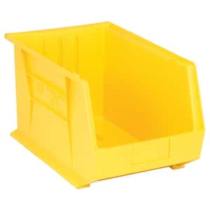 Ultra Series Stack and Hang 8.5 Gal. Storage Bin in Yellow (4-Pack)