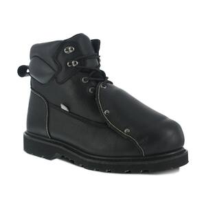 Men's Groundbreaker 6 in. Work Boot - Steel Toe - Black Size 8.5(W) with External Met Guard