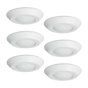 4 in. White Integrated LED Recessed Ceiling Mount Light Trim at 3000K Soft White Title 20 Compliant (6-Pack)