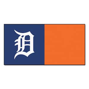 Detroit Tigers Blue Residential 18 in. x 18 in. Peel and Stick Carpet Tile (20 Tiles/Case) 45 sq. ft.