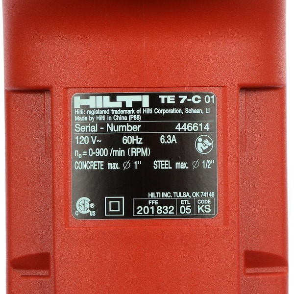 Hilti 120V SDS-Plus TE 7-C Corded Rotary Hammer Drill Kit with TE-CX Hammer  Drill Bits 3476284 The Home Depot
