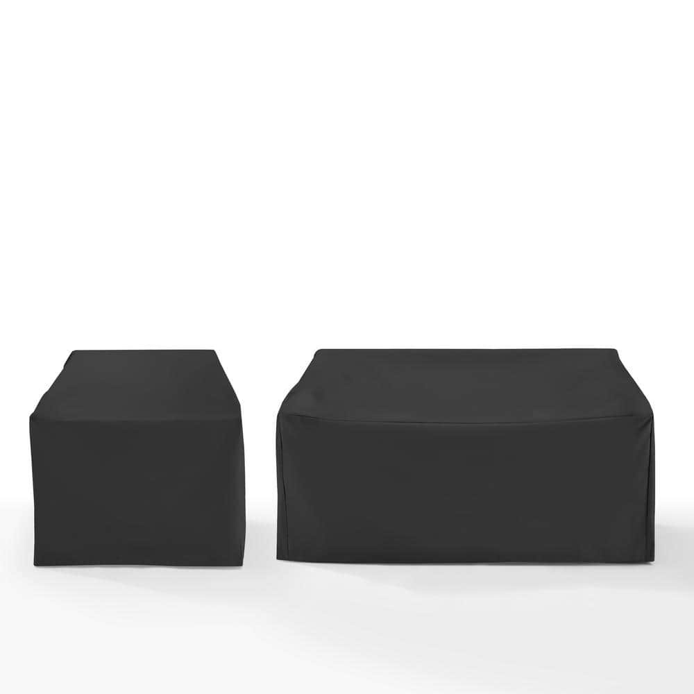 Black Heavy Duty Vinyl Outdoor Furniture Cover Set