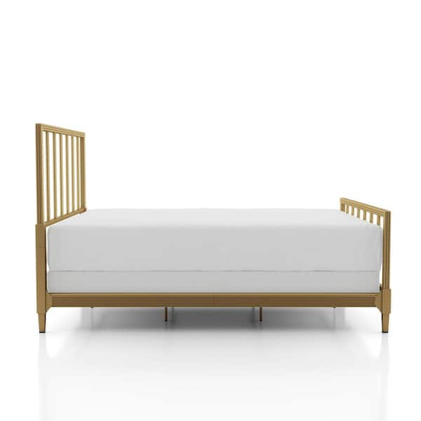 Rava Gold Metal Frame Full Panel Bed