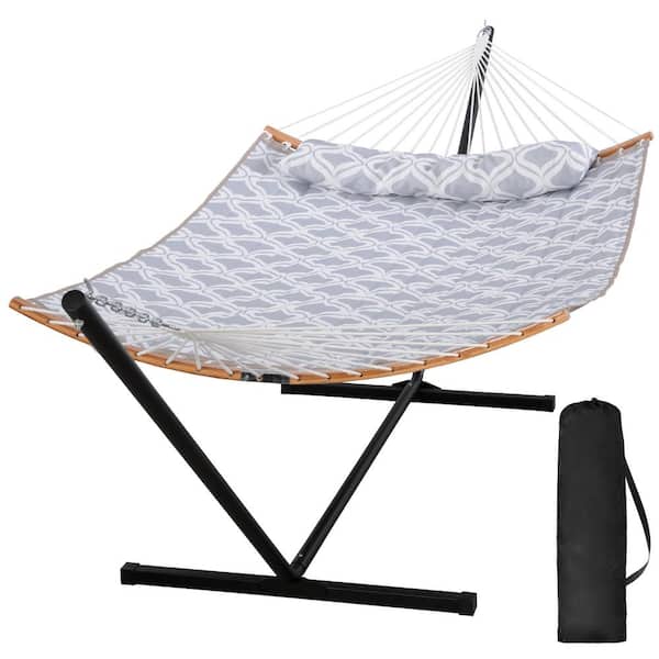 Atesun 12 ft. Outdoor Portable Hammock with Curved Spreader Bar, Extra