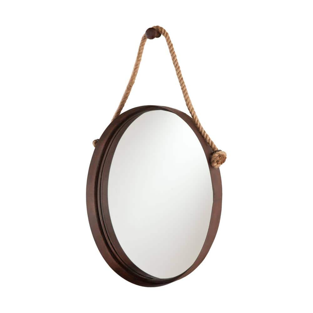 20 in. W x 38 in. H Oval Metal Framed Wall Mount Modern Decor Bathroom Vani