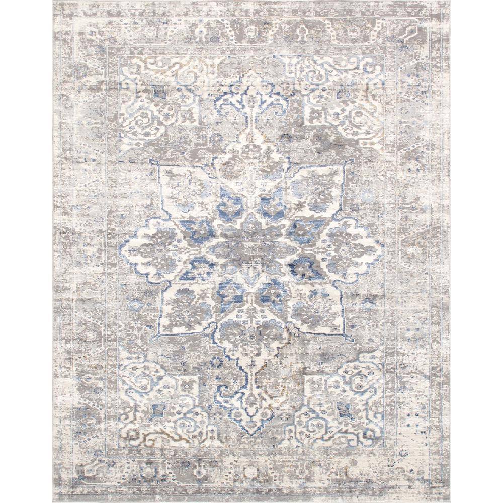 Handmade Gray Synthetic 4'x6' Easy-Care Rectangular Rug
