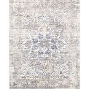 Efes L. Gray 9 ft. x 12 ft. Abstract Area Rug