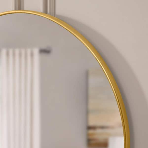 Extra Large Round Black Classic Accent Mirror (35 in. Diameter)