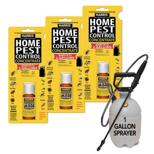 Harris 1 oz. Pest Control Concentrate and 1 Gal. Tank Sprayer Value Pack (3-Pack)