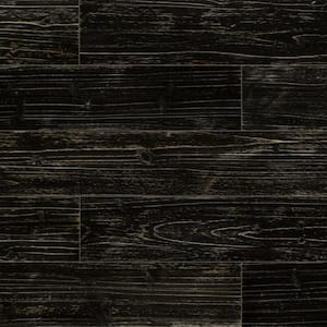 1/3 in. x 2/5 ft. x 4 ft. Black Charcoal Solid Barn Wood Wall Planks Decorative Wall Paneling (15.4 sq. ft./Case)