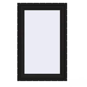 30 in. x 48 in. V-4500 Series Black FiniShield Vinyl Right-Handed Casement Window with Fiberglass Mesh Screen