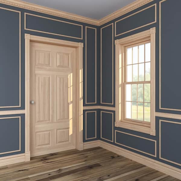 Ornamental Mouldings 1820 3/8 in. x 2-1/4 in. x 84 in. White Hardwood Fluted Casing Moulding