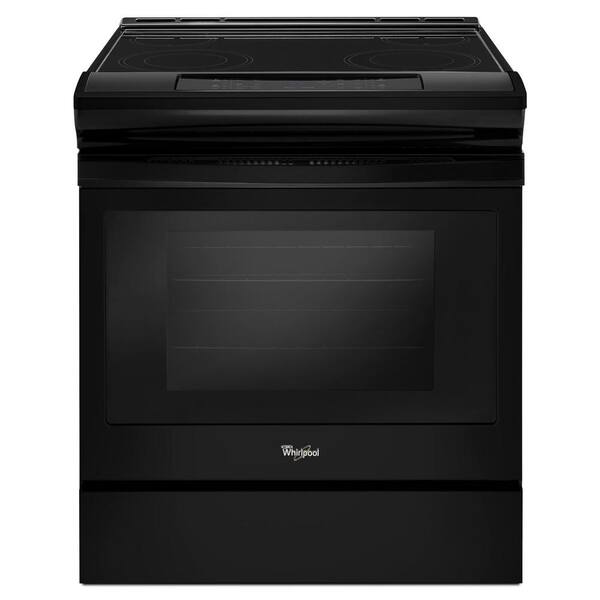 Whirlpool 4.8 cu. ft. Single Oven Electric Range with Easy-Wipe Ceramic Glass Cooktop in Black