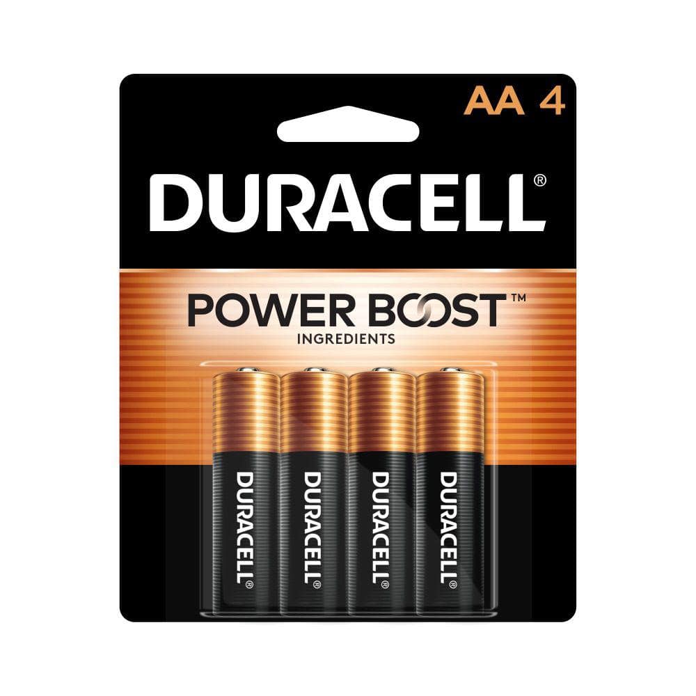 Monetair zich zorgen maken Detecteren Duracell Coppertop Alkaline AA Batteries (4-Pack), Double A Batteries  MN1500B4Z-03561 - The Home Depot