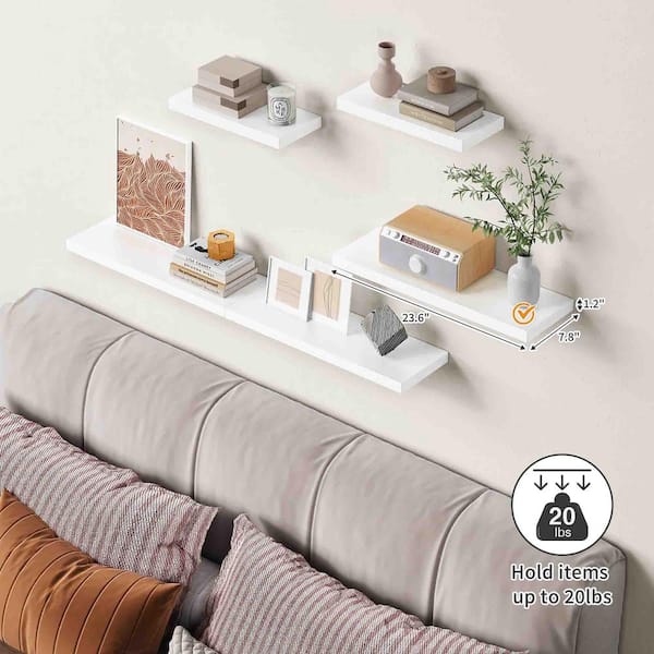 Unbranded - 23.6 in. W x 7.8 in. D Floating Decorative Wall Shelf Set of 3