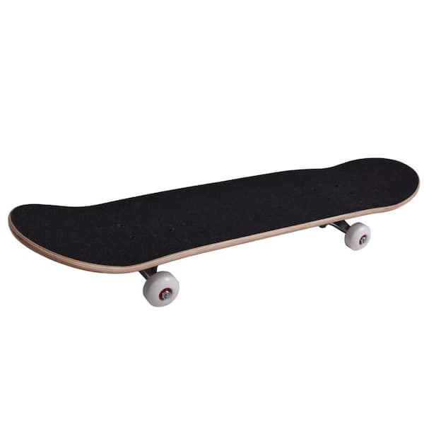 Afoxsos 31 in. x 8 in. Complete Skateboard, Cruiser Board with 7 Layer Maple for Beginners Kids Boys Girls, Black