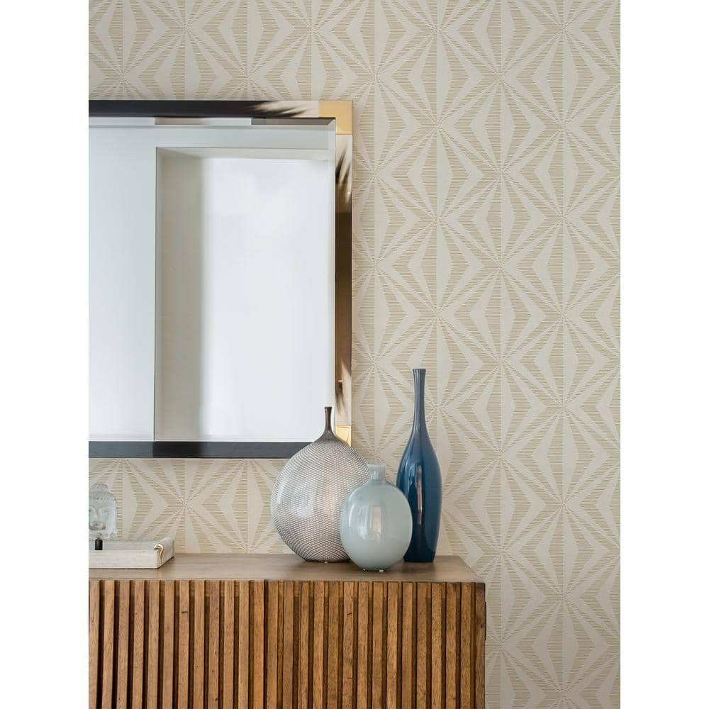 Gold Geometric Non-Pasted Washable Wallpaper
