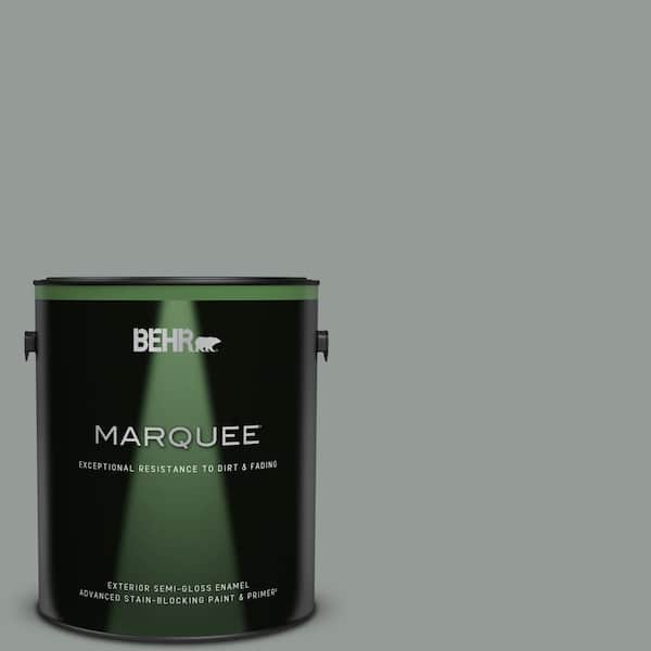 BEHR MARQUEE 1 gal. #BXC-66 Dusk Blue Semi-Gloss Enamel Exterior Paint & Primer