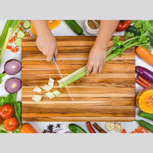 Homwe Cutting Boards For Kitchen - 3-pack, Reversible Chopping