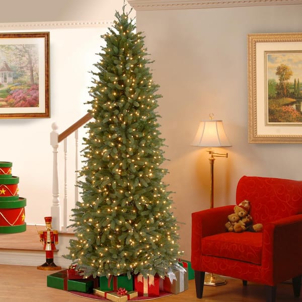6.5 ft. Jersey Fraser Fir Pencil Slim Tree with Clear Lights