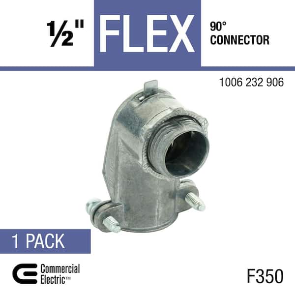 Commercial Electric 1/2 in. Flexible Metal Conduit (FMC) 90-Degree