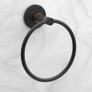 Delson Wall Mounted Towel Ring in Matte Black