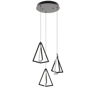 Gianna Integrated LED Black, Frosted Pendant