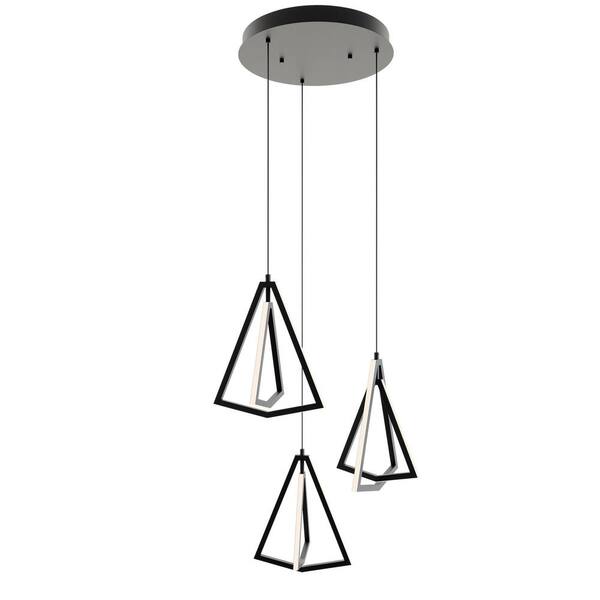 AFX Gianna Integrated LED Black, Frosted Pendant