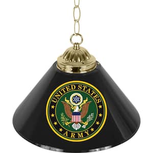 United States Army Symbol 1-Light Black Billiard Light