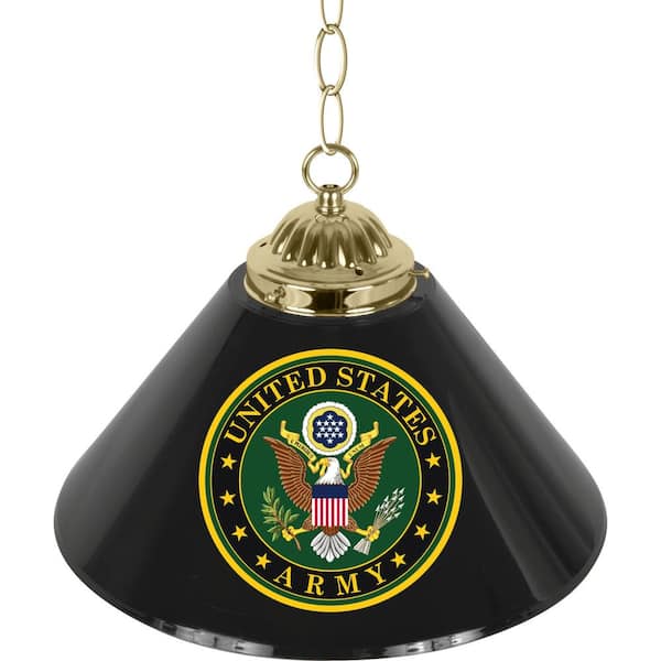 Unbranded United States Army Symbol 1-Light Black Billiard Light