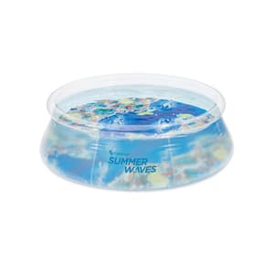 P10008305 96 in. Round 30 in. D Transparent Quick Set Kiddie Pool with 3D Graphics and Goggles