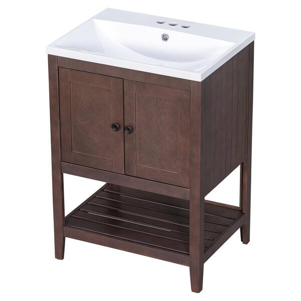 17.8 in. W x 23.7 in. D x 33.6 in. H Bathroom Vanity in White