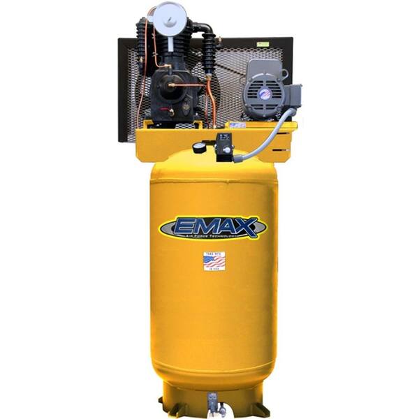 EMAX 80-Gal. 5 HP Quiet 800 RPM Piston 2-Stage Vertical Air Compressor-DISCONTINUED