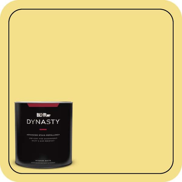 BEHR DYNASTY 1 qt. Home Decorators Collection #HDC-SP16-03 Lemon Curd Matte Interior Stain-Blocking Paint & Primer