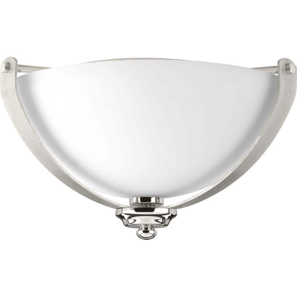 Transitional 13'' Polished Nickel Indoor/Outdoor Bowl Flush Mount