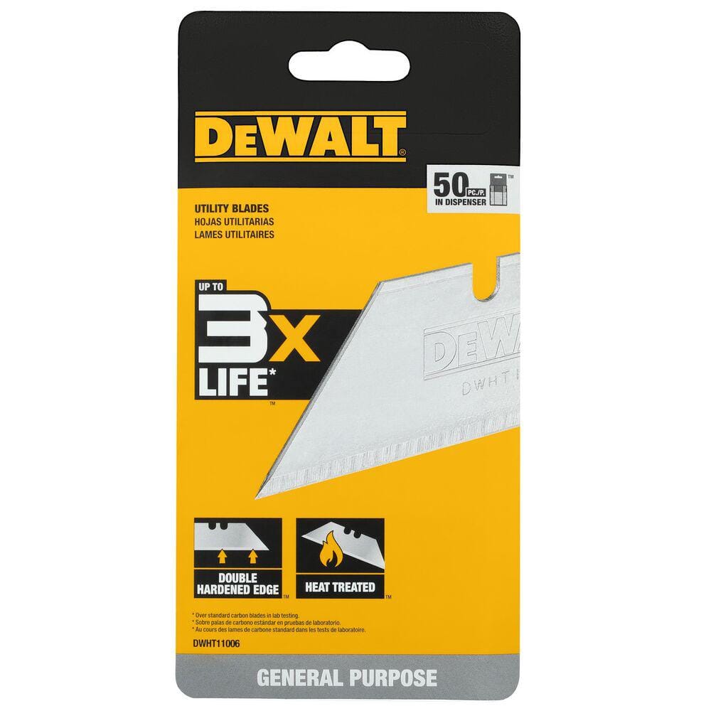 DEWALT Utility Knife Blades (50-Pack) DWHT11006 - The Home Depot