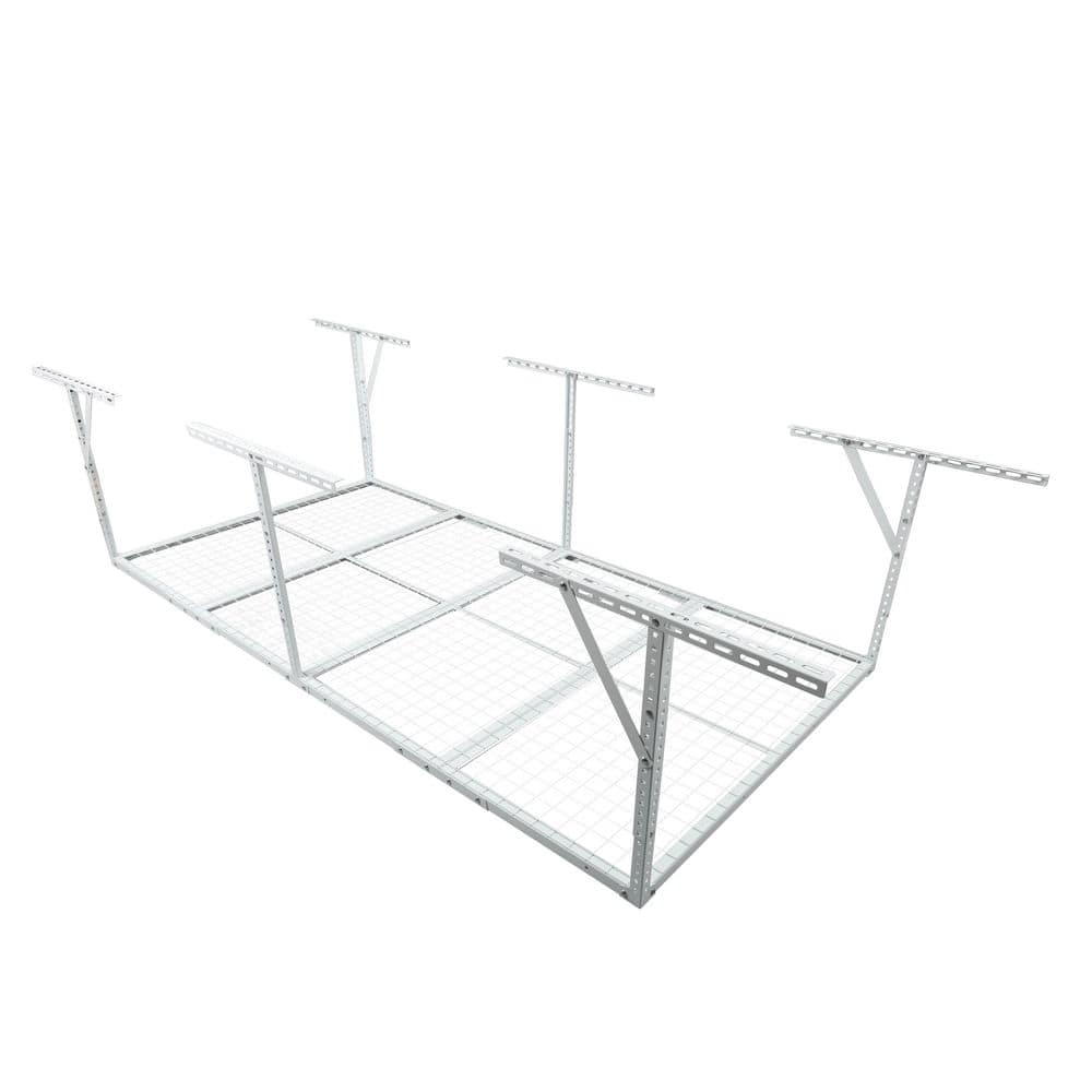 96 in. W x 40 in. H x 48 in. D White Adjustable Height Heavy Duty Steel Overhead Garage Storage Rack price history on PriceWatchPro