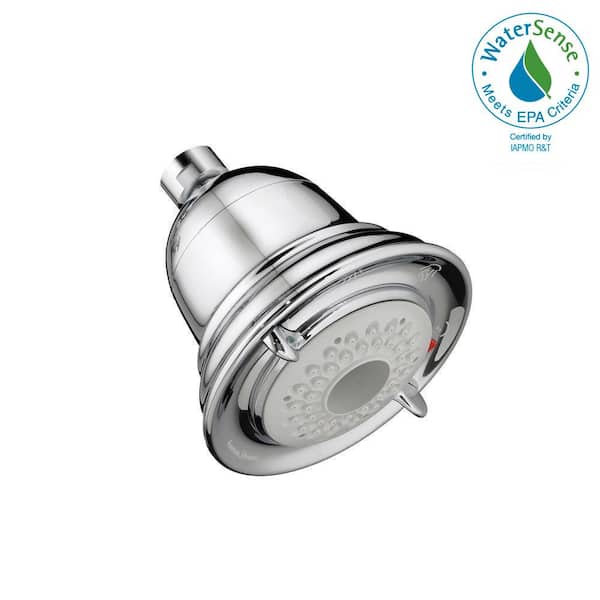 FloWise 3-Spray 4.5 in. Single Wall Mount Fixed Shower Head in Polished Chrome