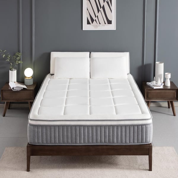 Silverpark 12 in. Medium Firm Gel Memory Foam Euro Top Hybrid TwinXL Mattress, with Pocket Spring for Cool Sleep & Balance Support