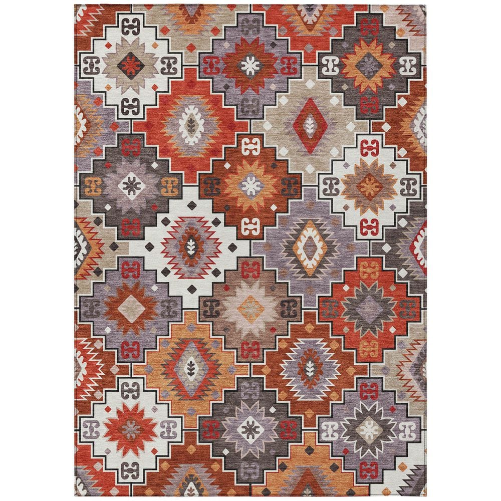 Chantille Machine Washable Indoor/Outdoor Abstract ACN2123 Paprika 9 ft. x 12 ft. Area Rug price history on PriceWatchPro