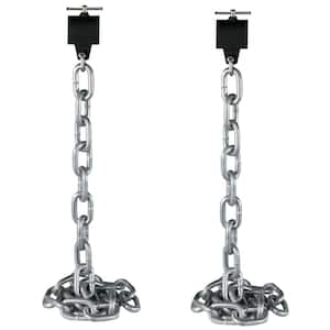 Weight Lifting Chains 35 lbs. 5.2 ft. Durable and Anti-rust Bench Press Chains with Collars for Power Lifting (1-Pair)