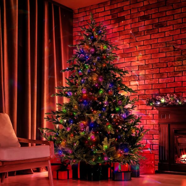 Fraser Hill Farm 9 ft. Pre-Lit Woodside Pine Artificial Christmas