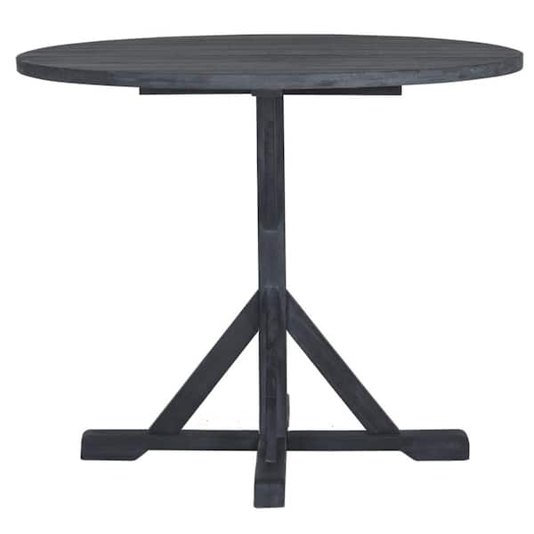 SAFAVIEH Arcata Ash Grey Round Outdoor Accent Table PAT6735B The Home