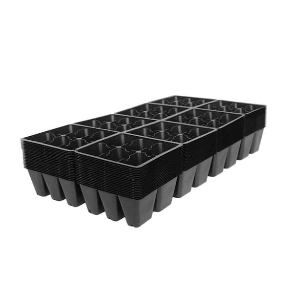 Handy Pantry 48 Planting Pot Cells Each - 2 x 3 Nested x 8 - Perforated Garden Tray Inserts - 20 Sheet