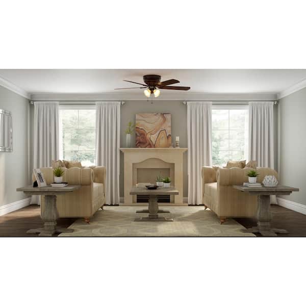 Carriage House 52 in. Indoor LED Iron Ceiling Fan with Light Kit, Reversible Motor and Reversible Blades