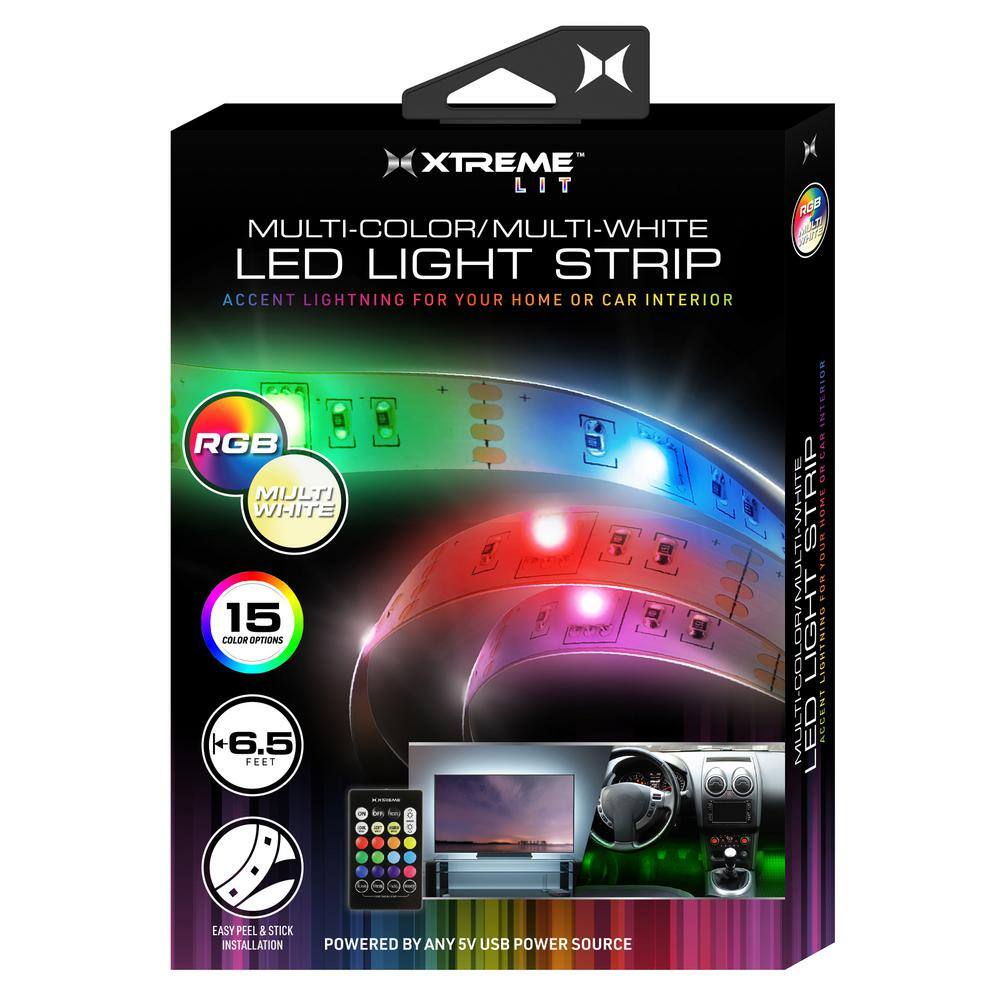 XTREME 6.5 ft. MultiColor and MultiWhite LED Light Strip Create
